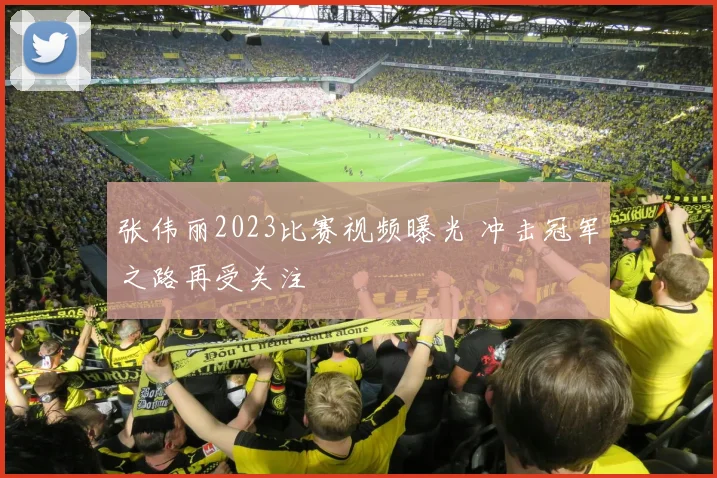 张伟丽2023比赛视频曝光 冲击冠军之路再受关注